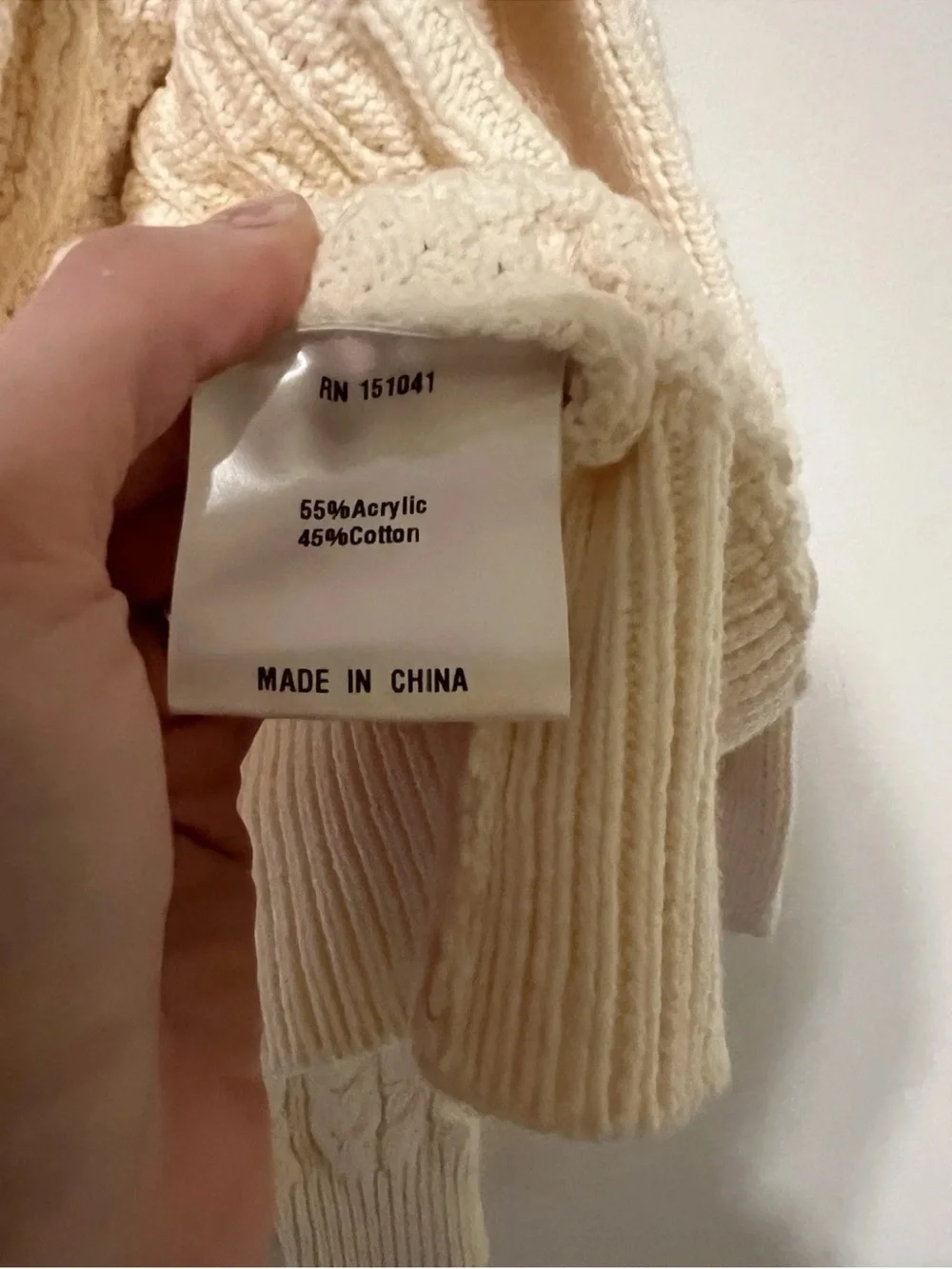 NWT CAARA Women's Cream Cable Chunky Knit Cardigan Sweater Size Medium M23